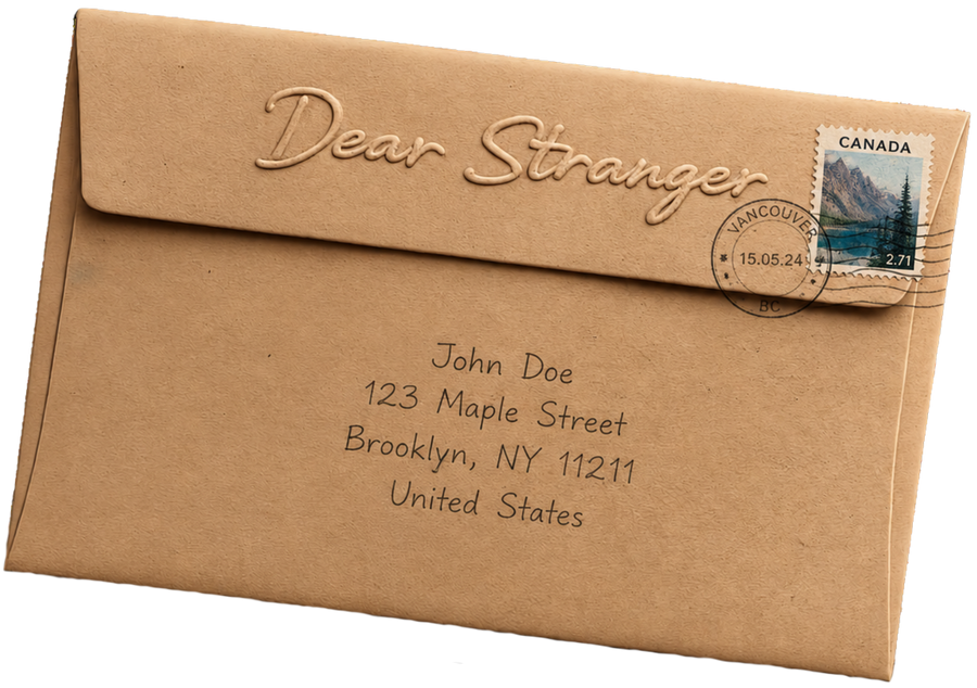 A Dear Stranger envelope